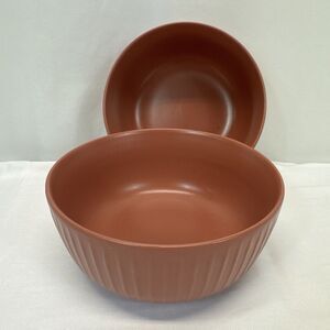 Stone Lain Logan Stoneware Cereal  Bowl Set 2  Terracotta Logan Stoneware